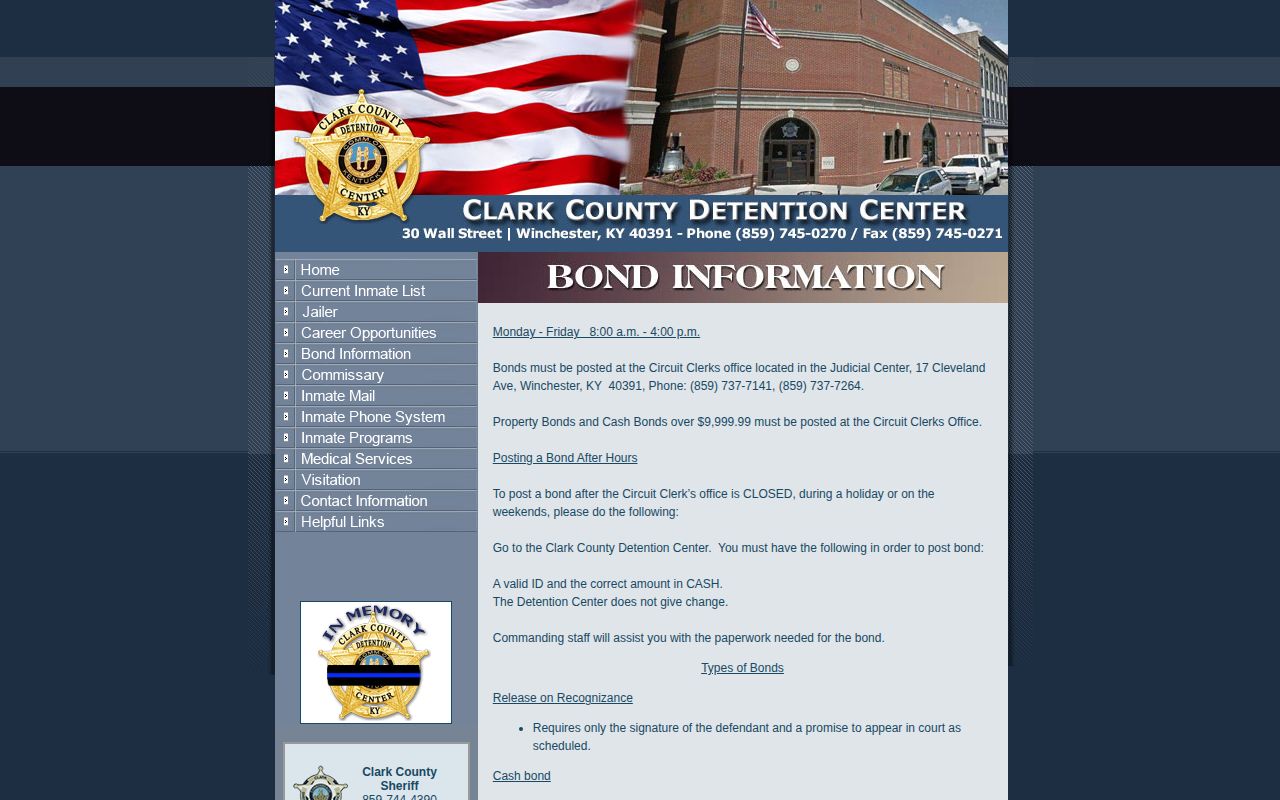 Clark County Detention Center bond release information